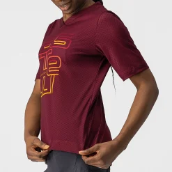 Maglia donna Castelli Trail Tech - Bordeaux