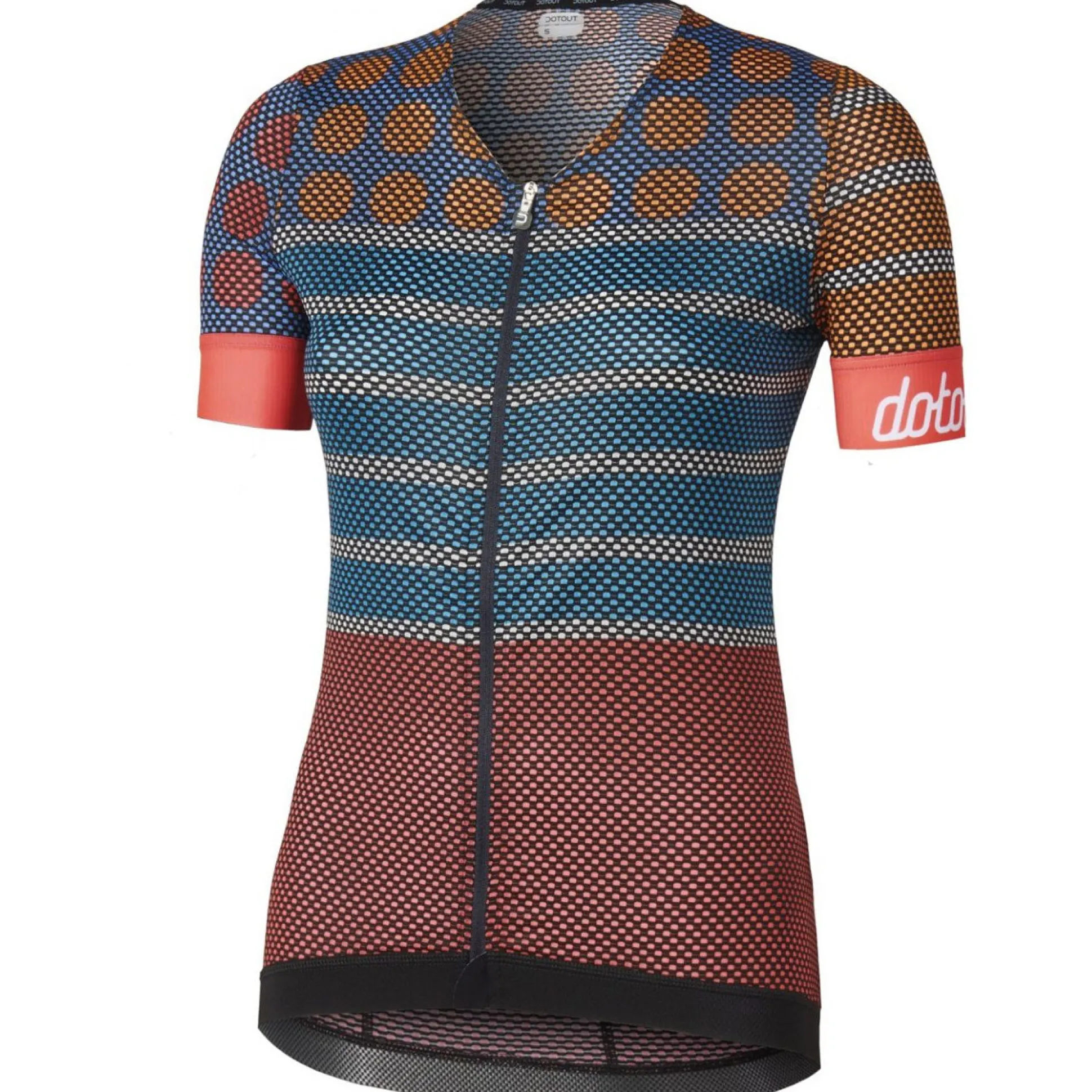Maglia donna Dotout Dots - Azzurro fucsia
