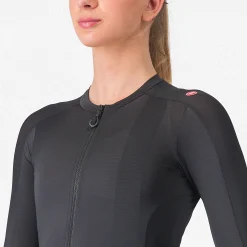 Maglia donna maniche lunghe Castelli Espresso - Nero