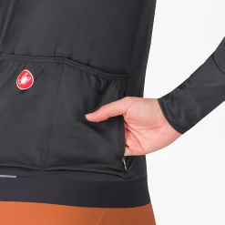 Maglia donna maniche lunghe Castelli Espresso - Nero