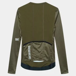 Maglia donna maniche lunghe Cafe du Cycliste Roxane - Verde