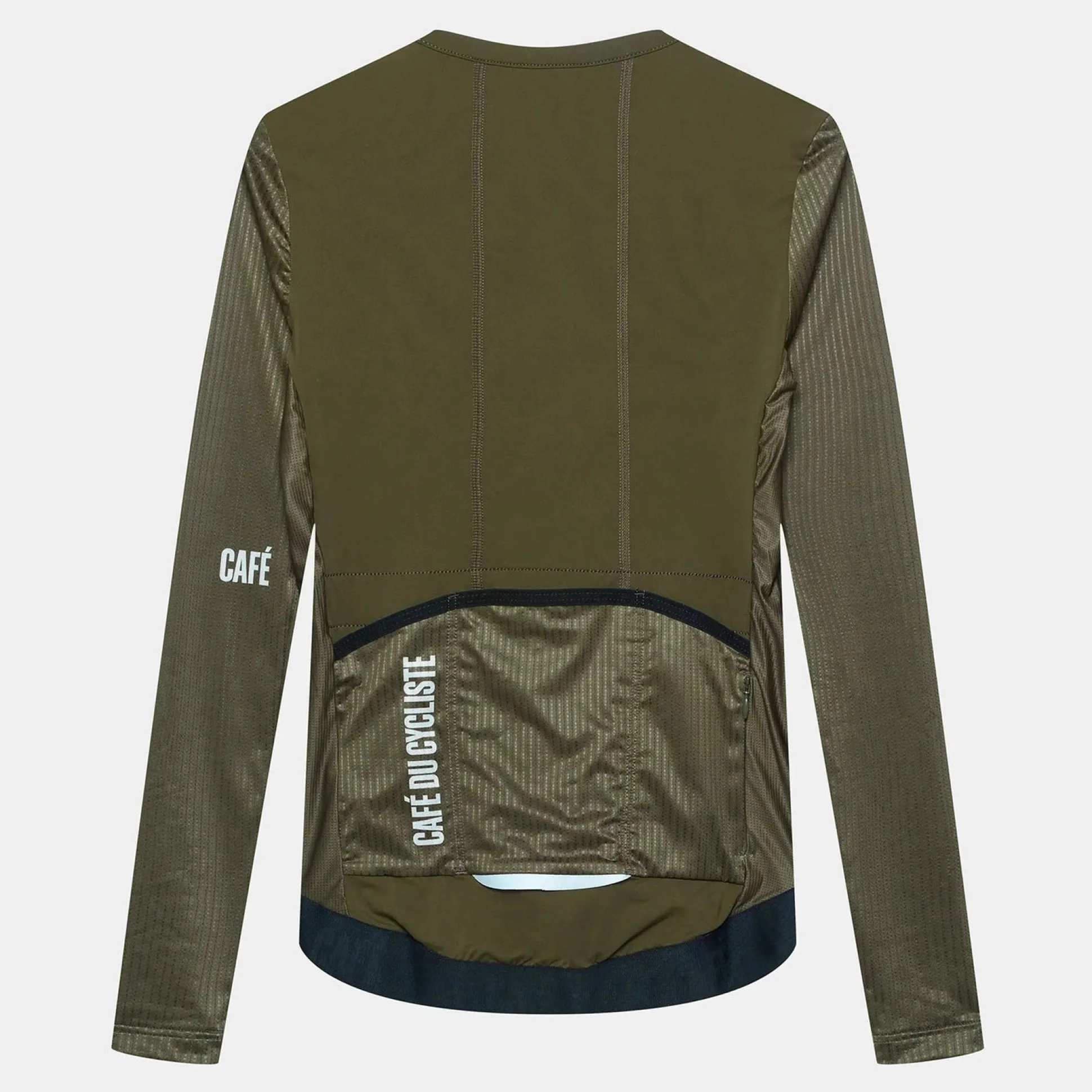 Maglia donna maniche lunghe Cafe du Cycliste Roxane - Verde