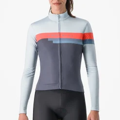 Maglia donna maniche lunghe Castelli Tornare - Blu