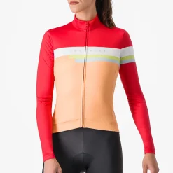 Maglia donna maniche lunghe Castelli Tornare - Arancio