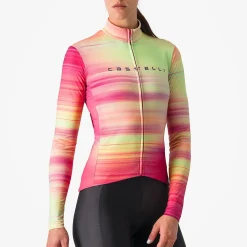 Maglia donna maniche lunghe Castelli Phase - Rosa