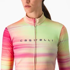 Maglia donna maniche lunghe Castelli Phase - Rosa