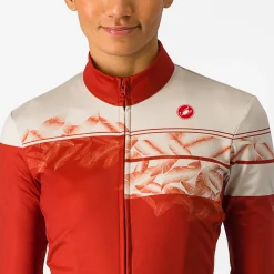Maglia donna maniche lunghe Castelli Unlimited Thermal - Rosso