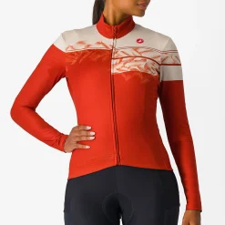 Maglia donna maniche lunghe Castelli Unlimited Thermal - Rosso