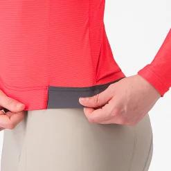 Maglia donna maniche lunghe Castelli Espresso - Rosa