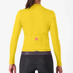 Maglia donna maniche lunghe Castelli Espresso Thermal - Giallo