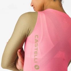 Maglia donna maniche lunghe Castelli Corretto - Rosa