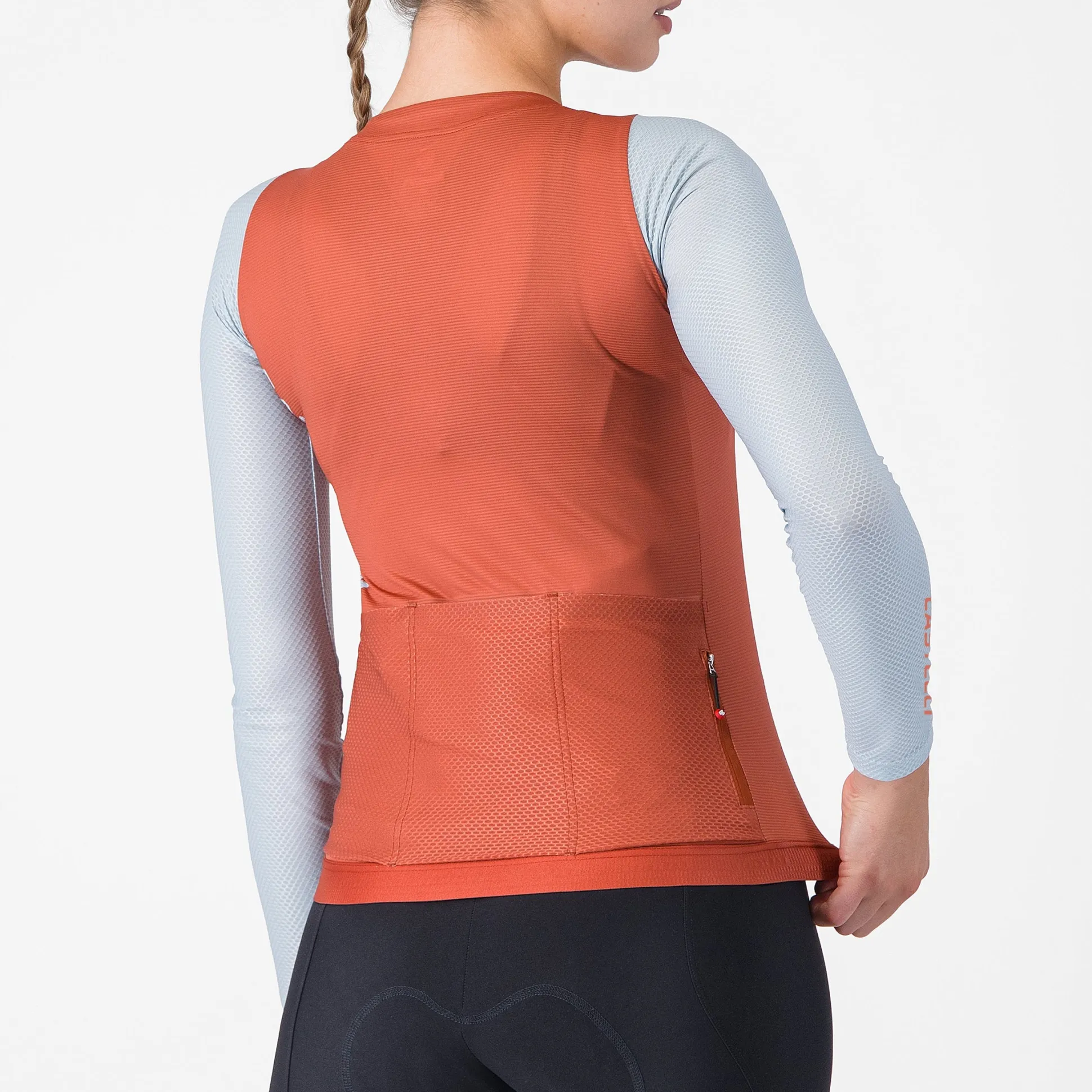 Maglia donna maniche lunghe Castelli Corretto - Arancio