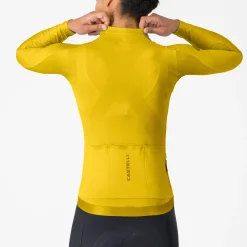 Maglia donna maniche lunghe Castelli Espresso 2 - Giallo