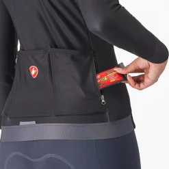 Maglia donna maniche lunghe Castelli Espresso Thermal - Nero