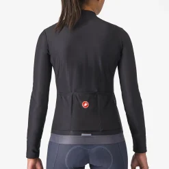 Maglia donna maniche lunghe Castelli Espresso Thermal - Nero