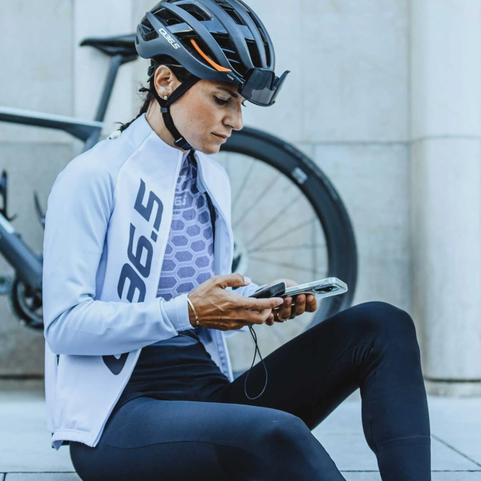 Maglia donna maniche lunghe Q36.5 R2 Signature - Bianco
