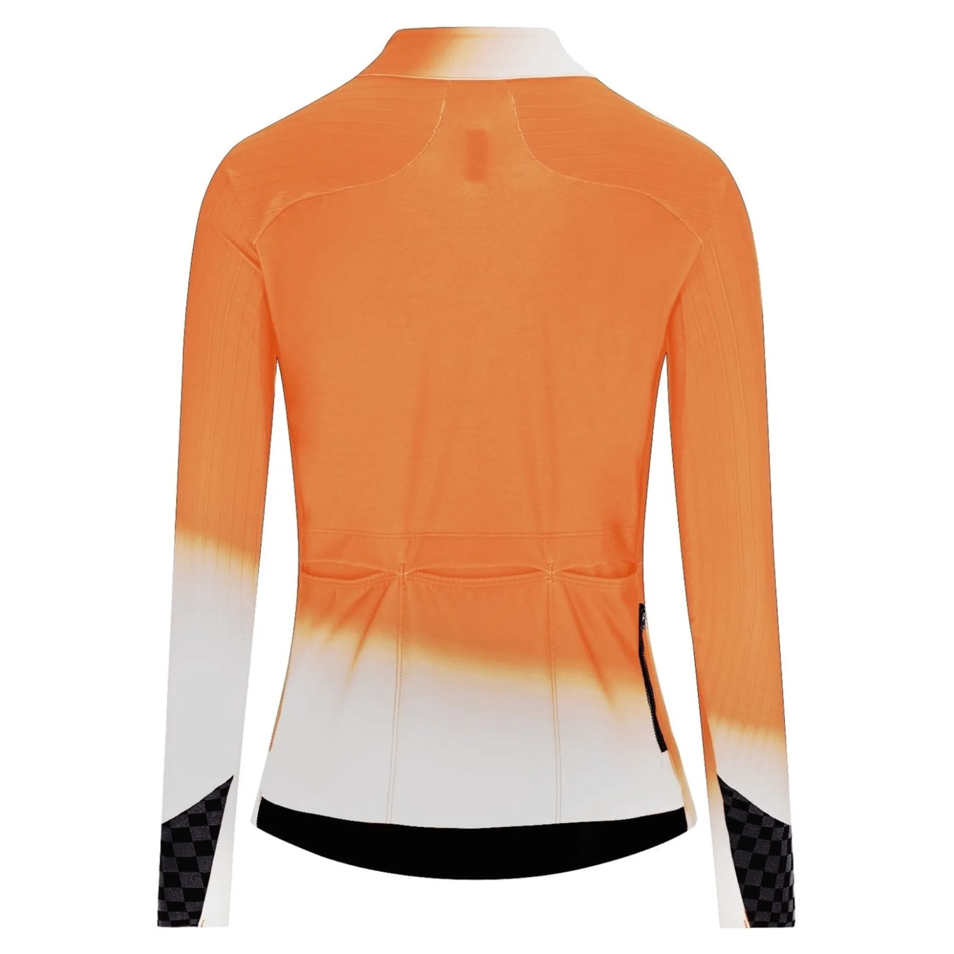 Maglia donna maniche lunghe Q36.5 Gregarius Hybrid Collar Fade - Arancio