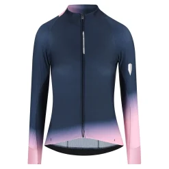 Maglia donna maniche lunghe Q36.5 Gregarius Hybrid Collar Fade - Blu