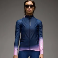 Maglia donna maniche lunghe Q36.5 Gregarius Hybrid Collar Fade - Blu