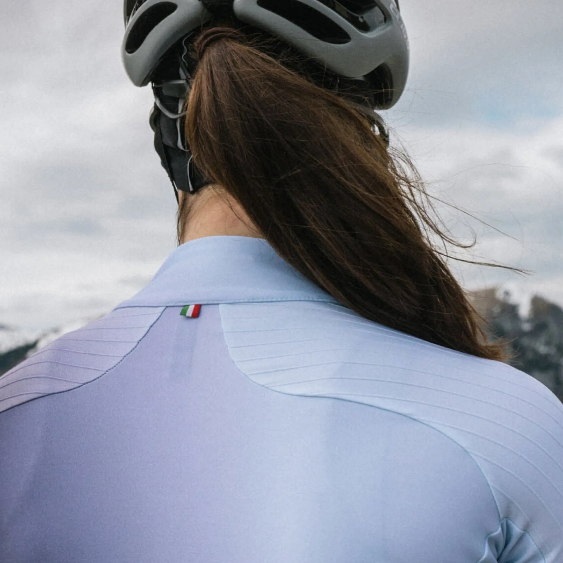 Maglia donna maniche lunghe Q36.5 Gregarius Hybrid Big Fade - Blu