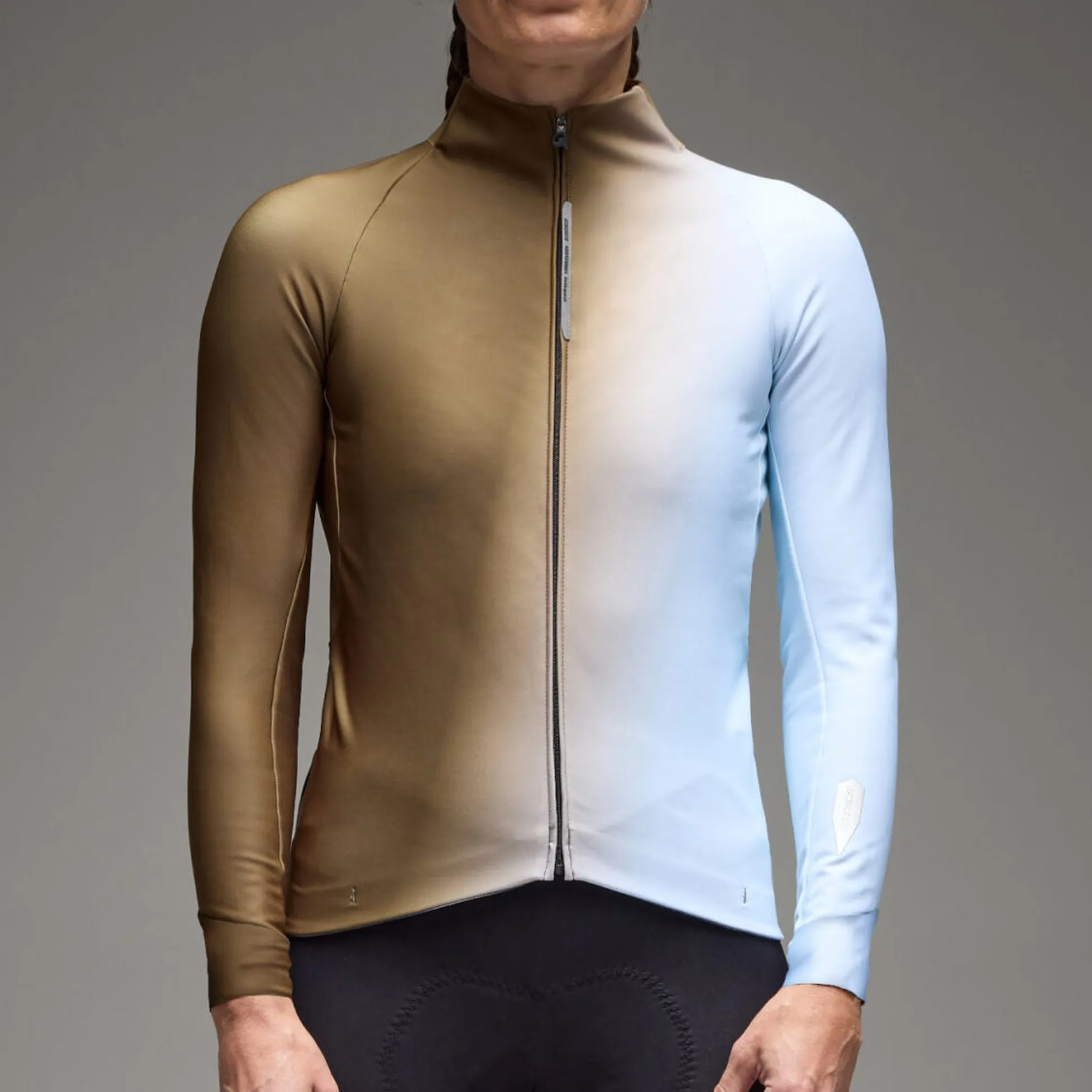 Maglia donna maniche lunghe Q36.5 Gregarius Hybrid Big Fade - Verde