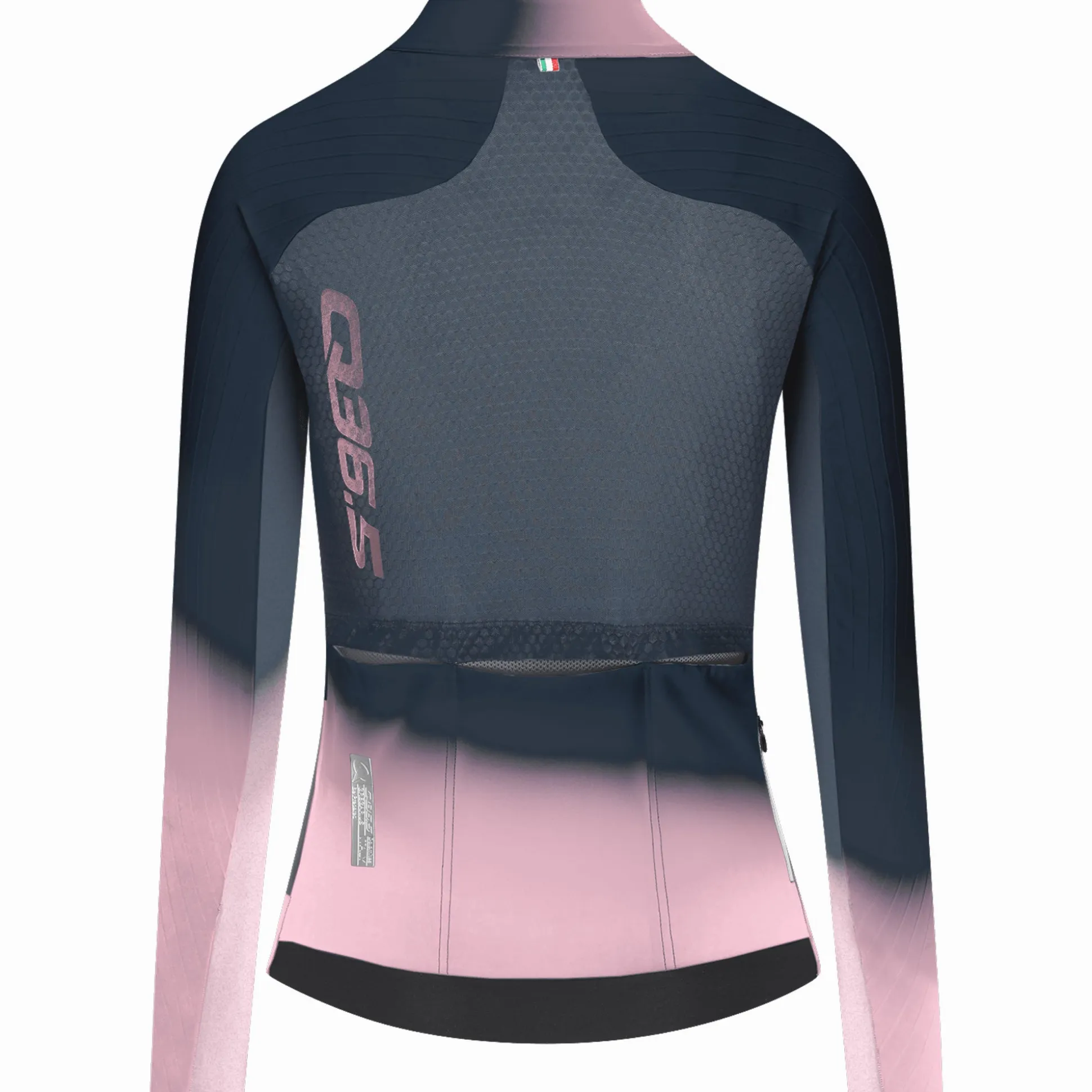 Maglia donna maniche lunghe Q36.5 Gregarius Hybrid Light Collar Fade - Blu