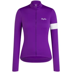 Maglia donna maniche lunghe Rapha Core - Viola bianco
