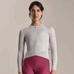 Maglia donna maniche lunghe Rapha Pro Team Lightweight 3 - Grigio chiaro