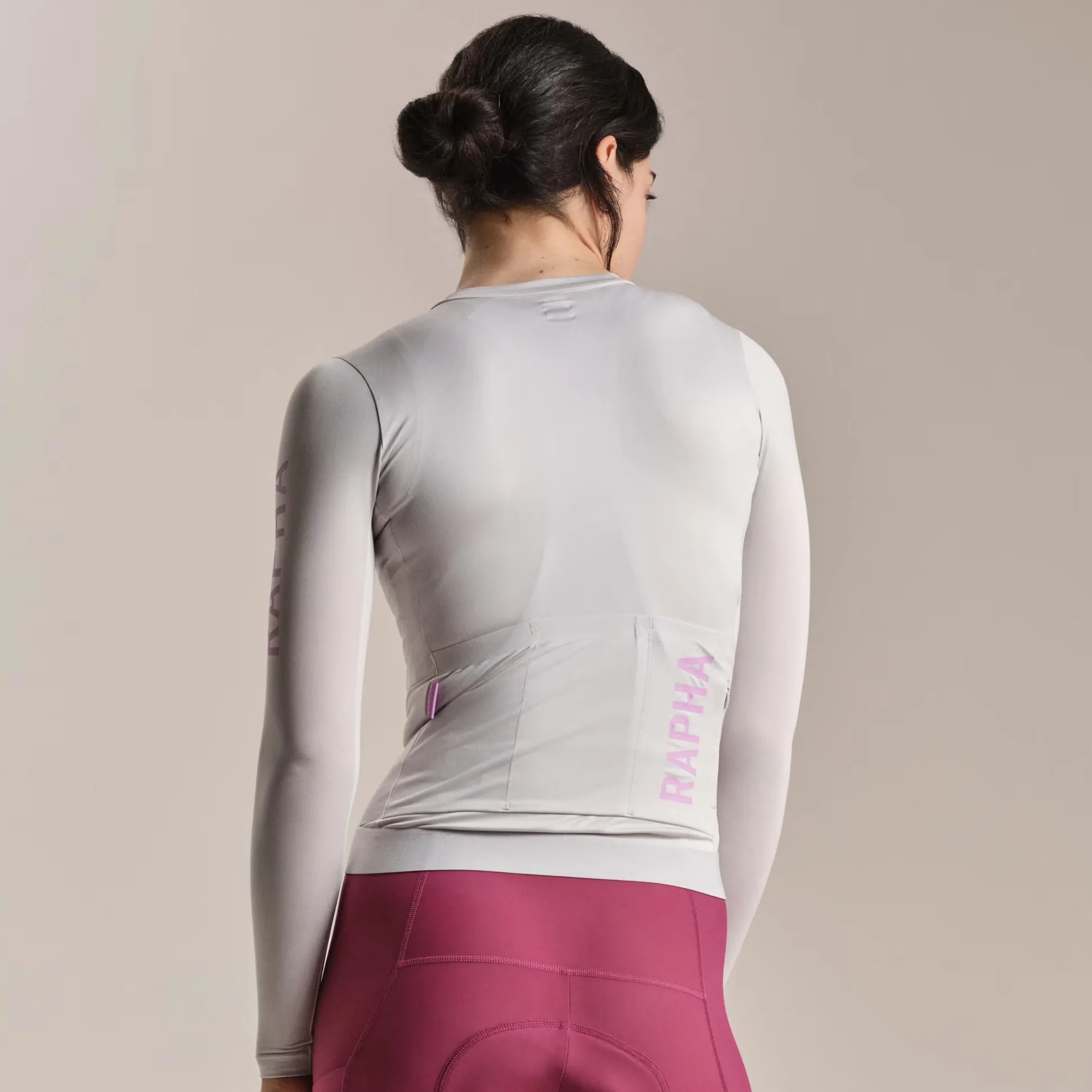 Maglia donna maniche lunghe Rapha Pro Team Lightweight 3 - Grigio chiaro