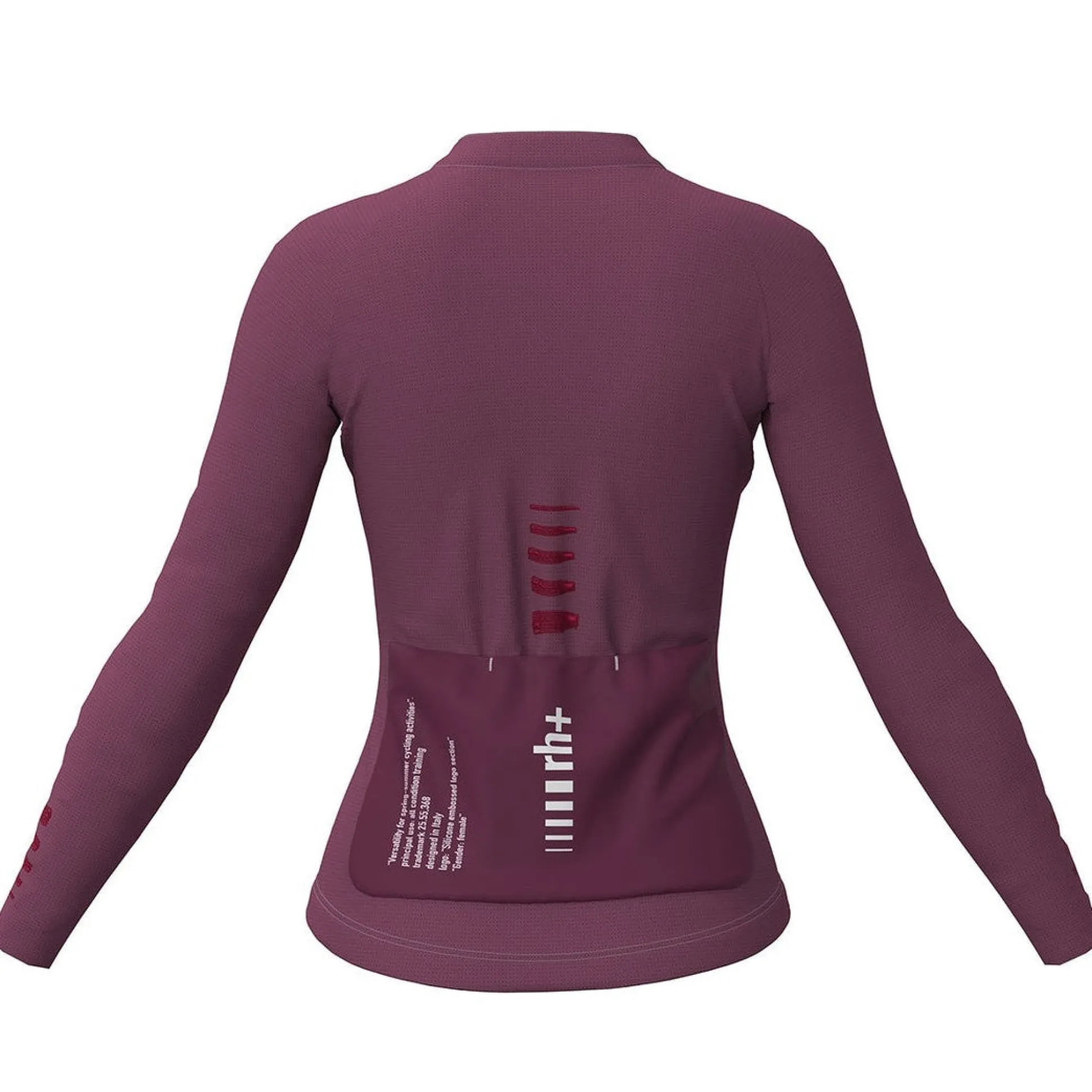 Maglia donna maniche lunghe Rh+ Aries - Bordeaux