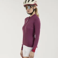 Maglia donna maniche lunghe Rh+ Aries - Bordeaux