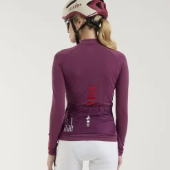 Maglia donna maniche lunghe Rh+ Aries - Bordeaux