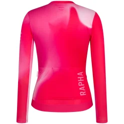 Maglia donna maniche lunghe Rapha Pro Team Lightweight 3 Surface Print - Rosa