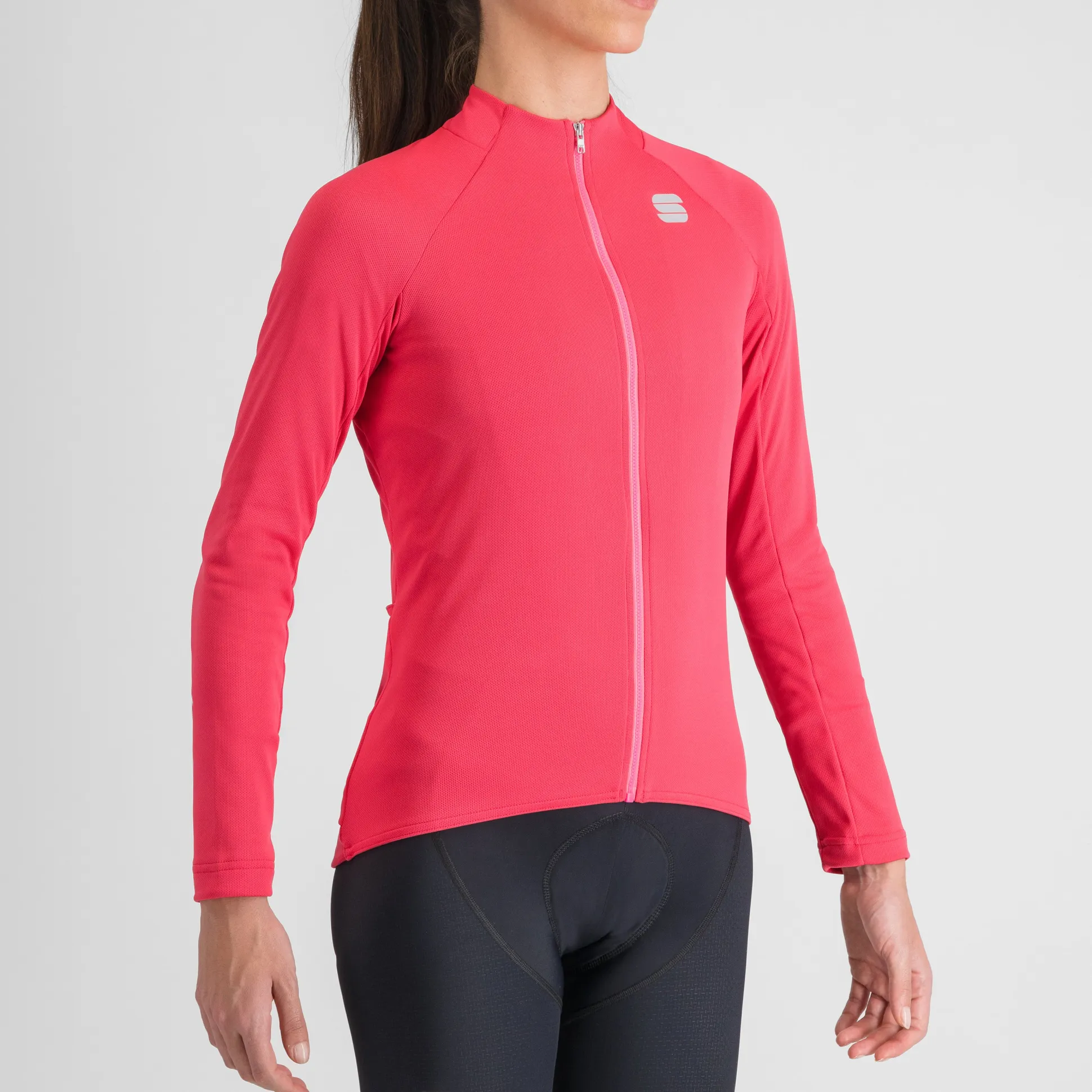 Maglia donna maniche lunghe Sportful Matchy - Rosa scuro