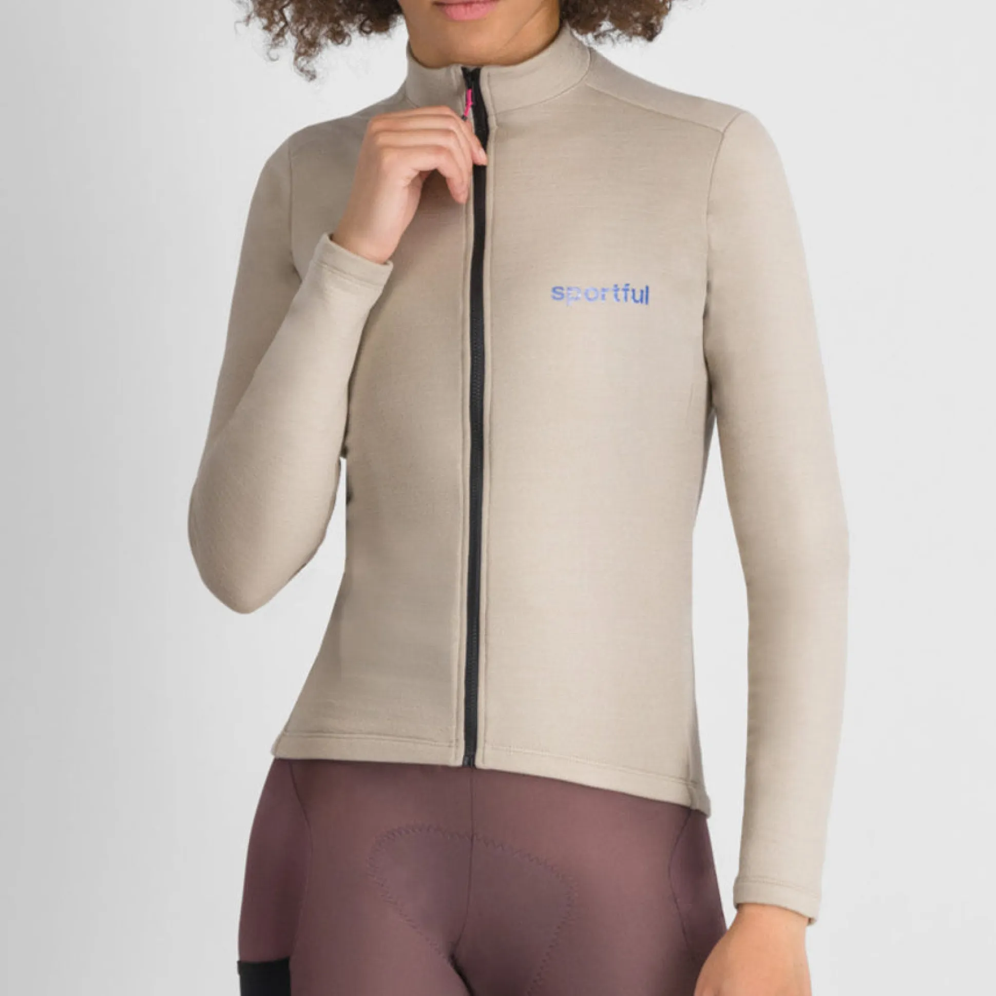 Maglia donna maniche lunghe Sportful Supergiara Wool - Beige