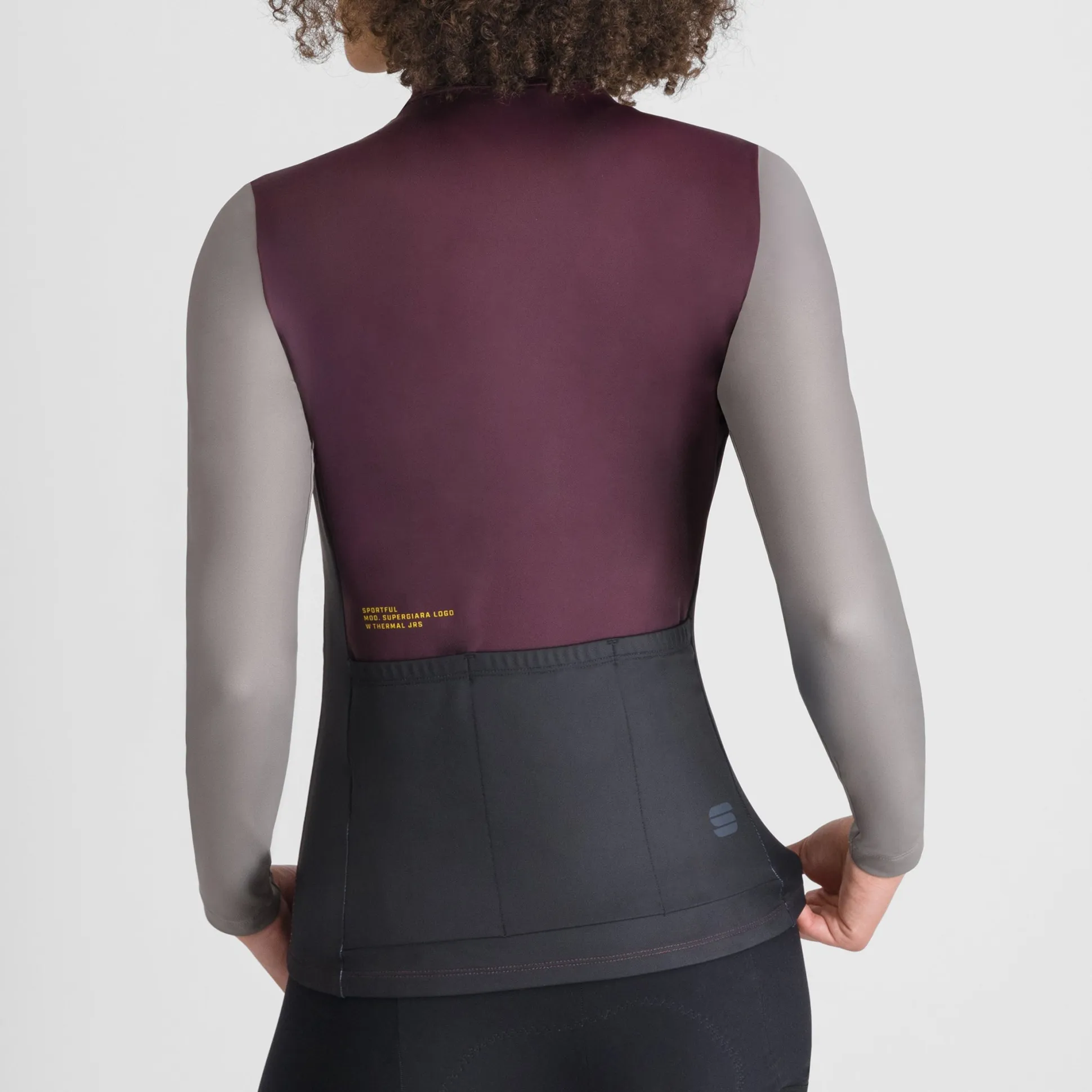 Maglia donna maniche lunghe Sportful Supergiara Logo - Bordeaux