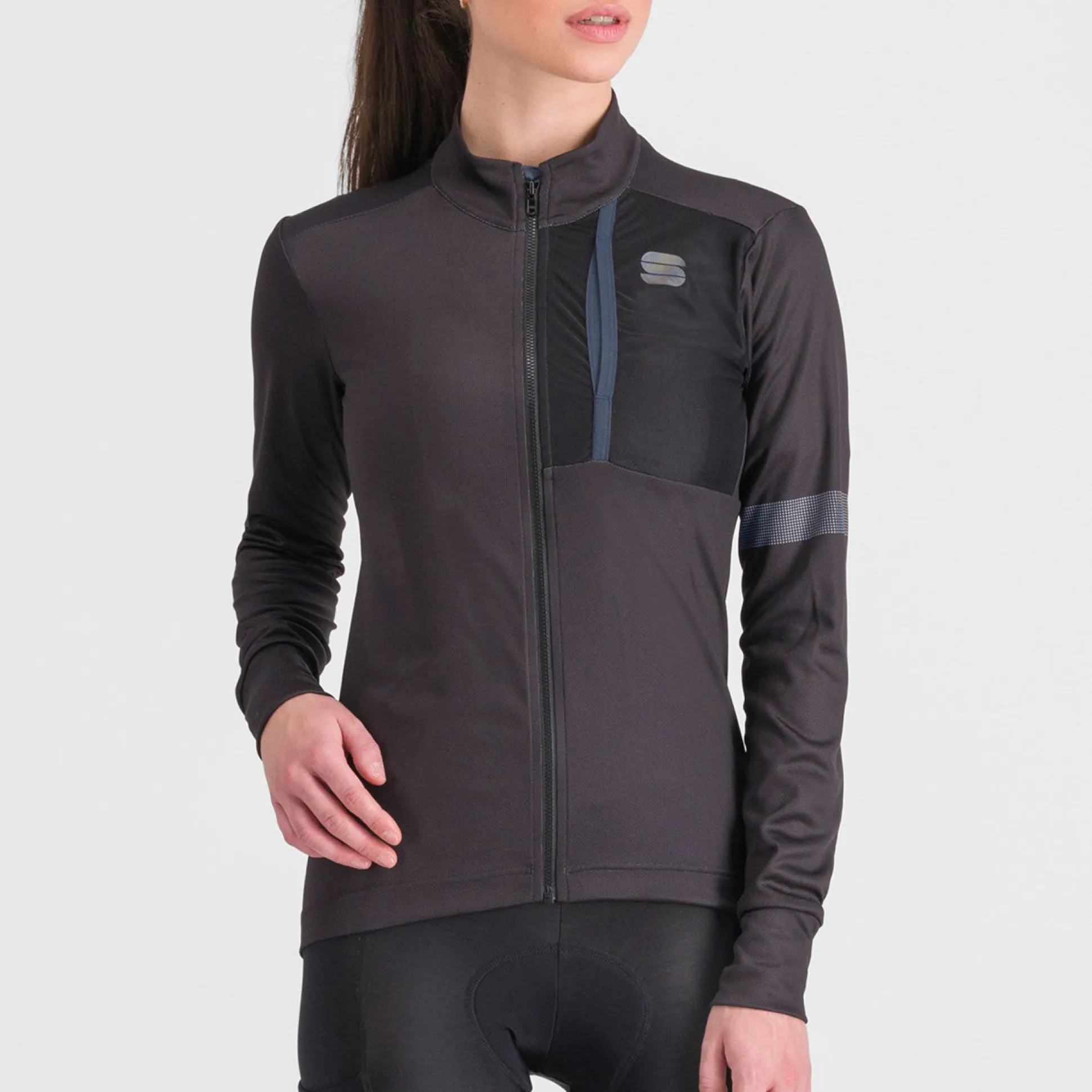 Maglia donna maniche lunghe Sportful Supergiara - Nero