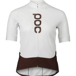 Maglia donna Poc Essential Road Logo - Bianco marrone