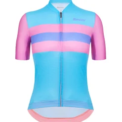 Maglia donna Santini Eco Sleek Bengal - Azzurro rosa