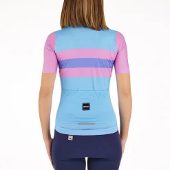 Maglia donna Santini Eco Sleek Bengal - Azzurro rosa