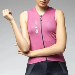 Maglia donna senza maniche Ale Pragma Color Block 2.0 - Rosa chiaro
