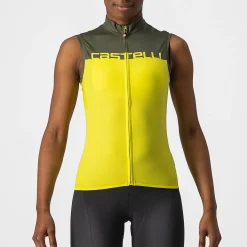 Maglia donna senza maniche Castelli Velocissima - Giallo
