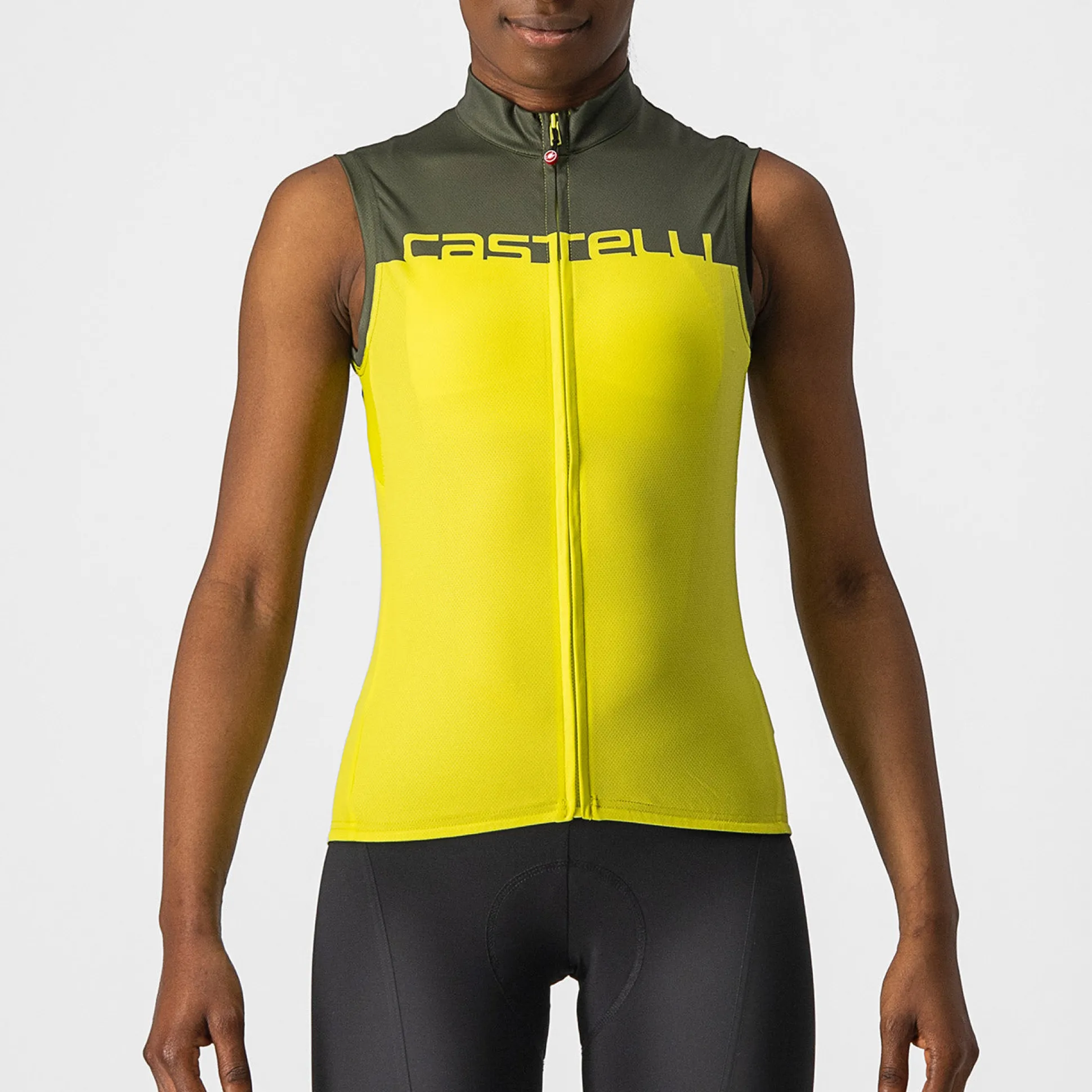 Maglia donna senza maniche Castelli Velocissima - Giallo