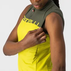 Maglia donna senza maniche Castelli Velocissima - Giallo