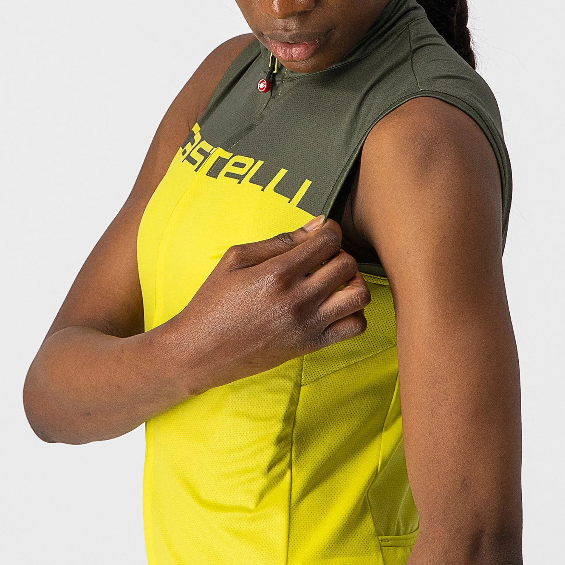 Maglia donna senza maniche Castelli Velocissima - Giallo