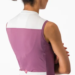 Maglia donna senza maniche Castelli Solaris - Bianco viola
