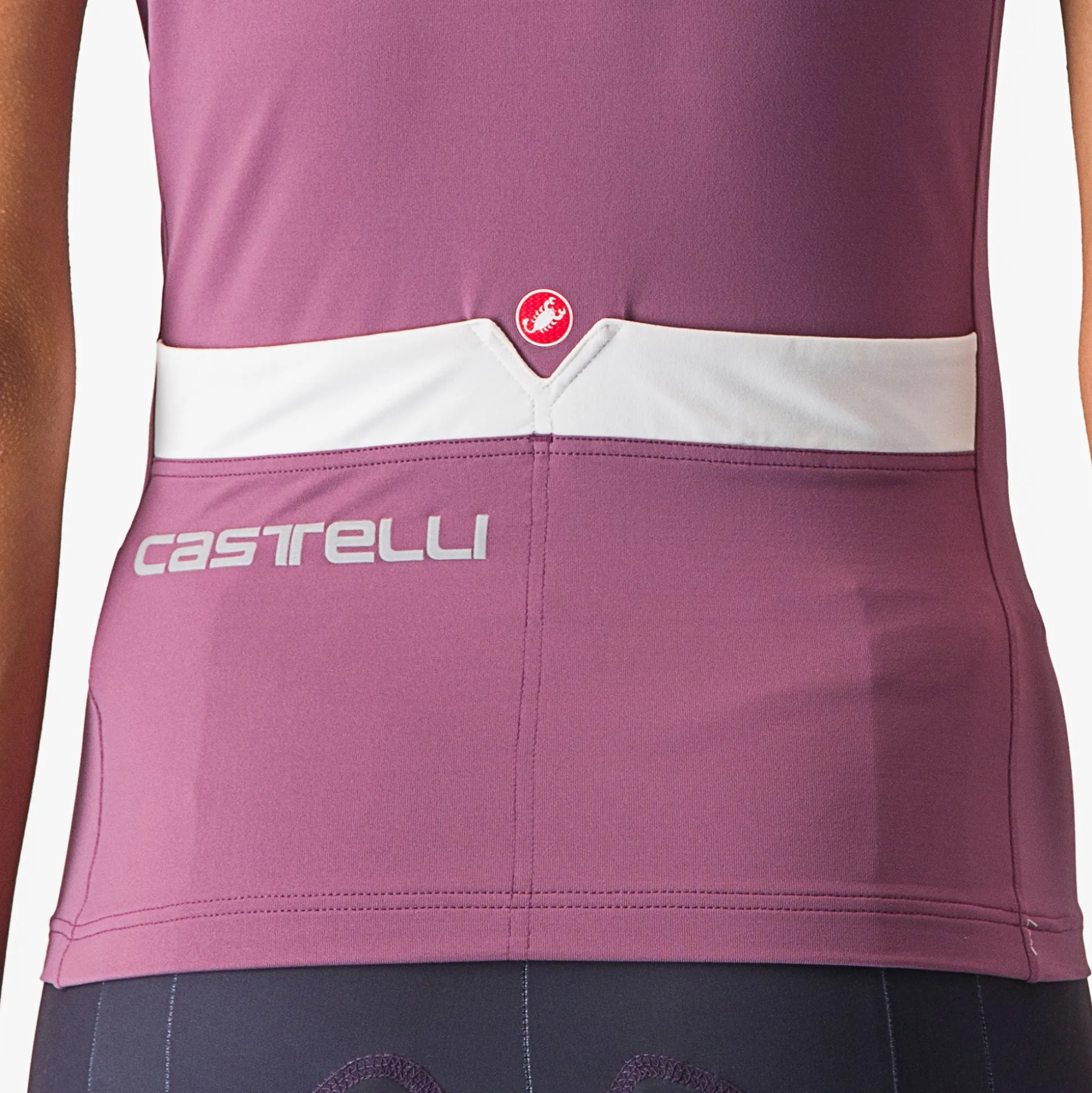 Maglia donna senza maniche Castelli Solaris - Bianco viola