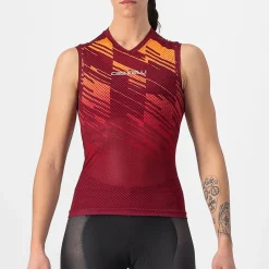 Maglia donna senza maniche Castelli Insider - Bordeaux