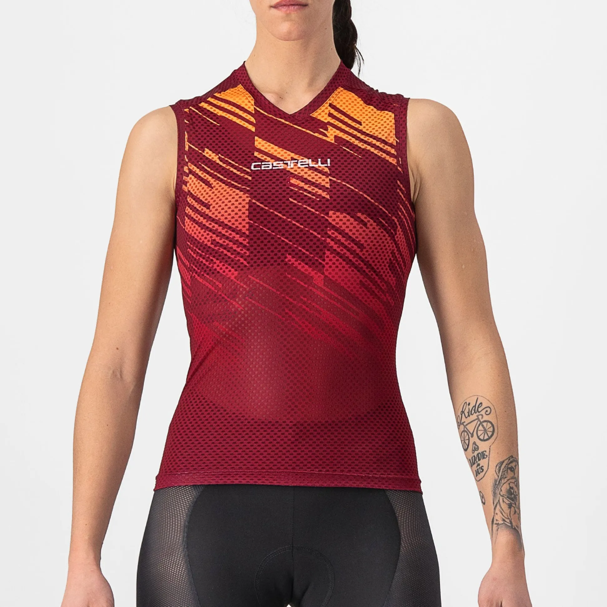 Maglia donna senza maniche Castelli Insider - Bordeaux