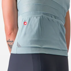 Maglia donna senza maniche Castelli Anima 4 - Azzurro chiaro